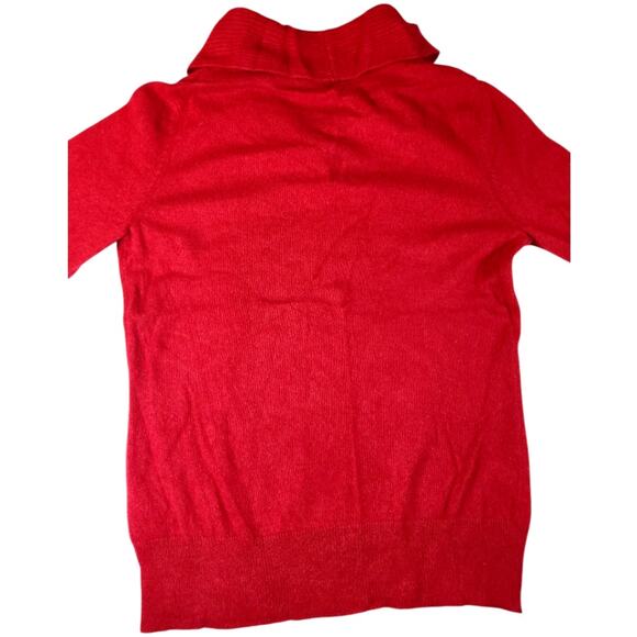 Vintage Prive Cashmere 100% Cashmere V-Neck Sweater Red Soft Lightweight Large - Picture 2 of 7